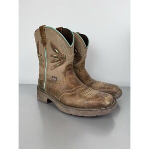 Justin Gypsy Nettie Cowboy Boots Womens 8.5 B Brown Leather Cowgirl Western